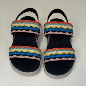 Keen Women's Multicolor Zigzag Strap Sandals - Black Footbed